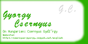 gyorgy csernyus business card